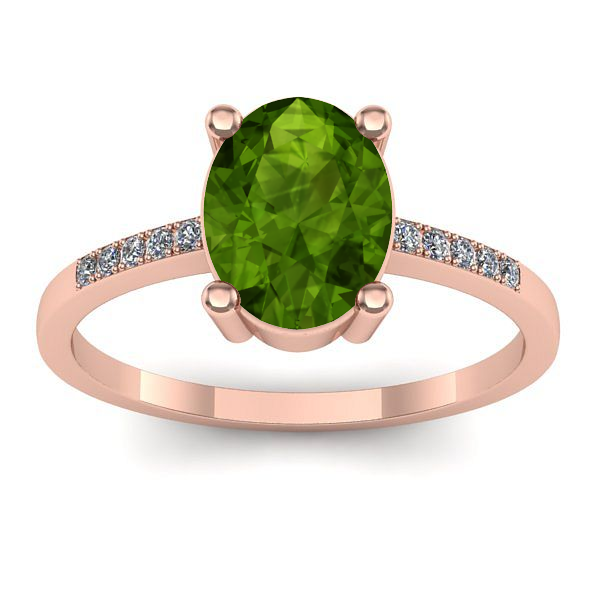 Inel cu peridot oval