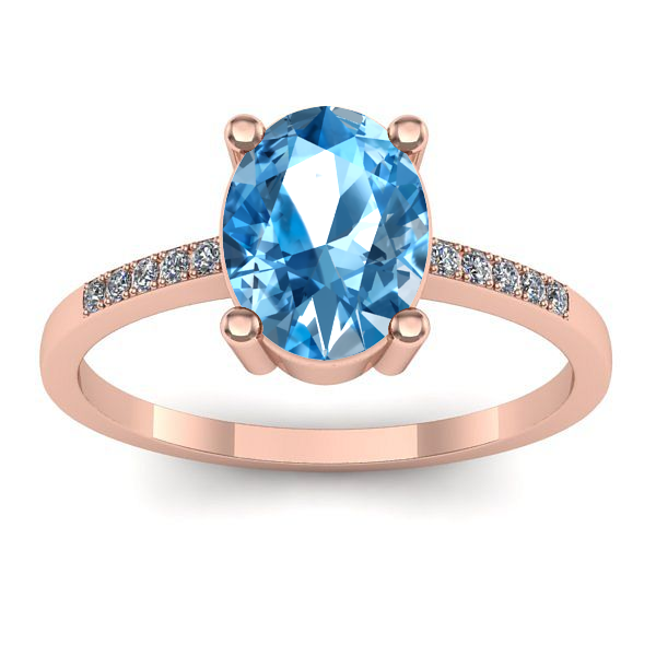 Inel cu topaz blue oval