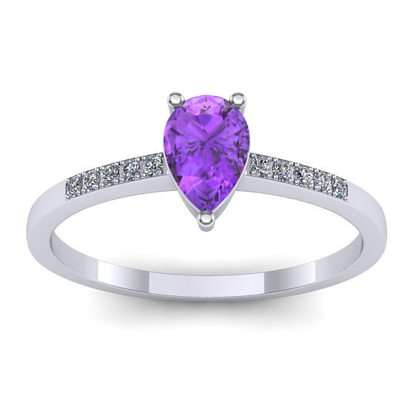 Inel cu ametist lacrima