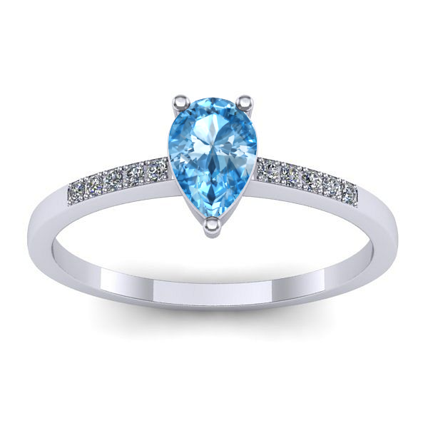 Inel cu topaz blue lacrima