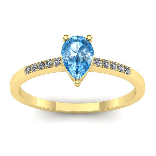 Inel cu topaz blue lacrima