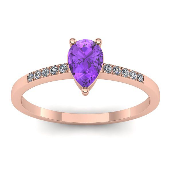 Inel cu ametist lacrima