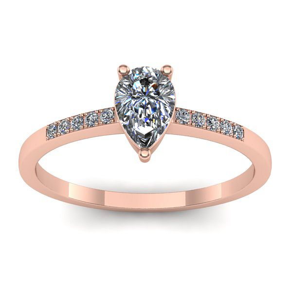 Inel logodna cu diamant pear