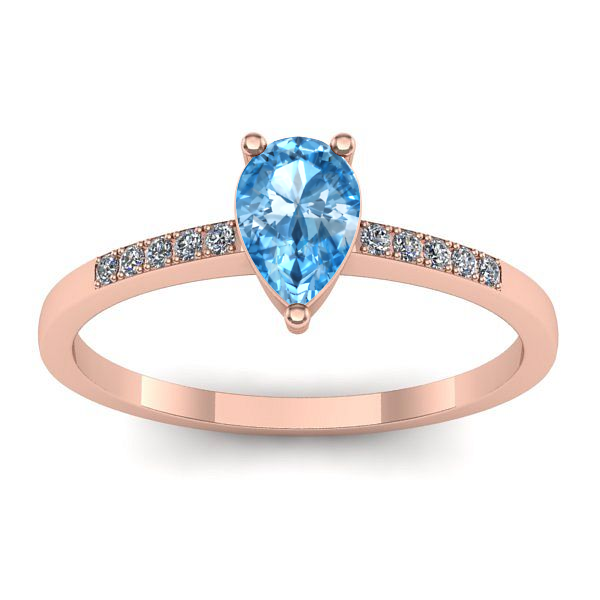 Inel logodna cu topaz blue lacrima