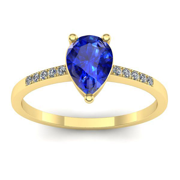 Inel de logodna cu safir lacrima