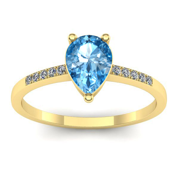 Inel de logodna cu topaz blue lacrima