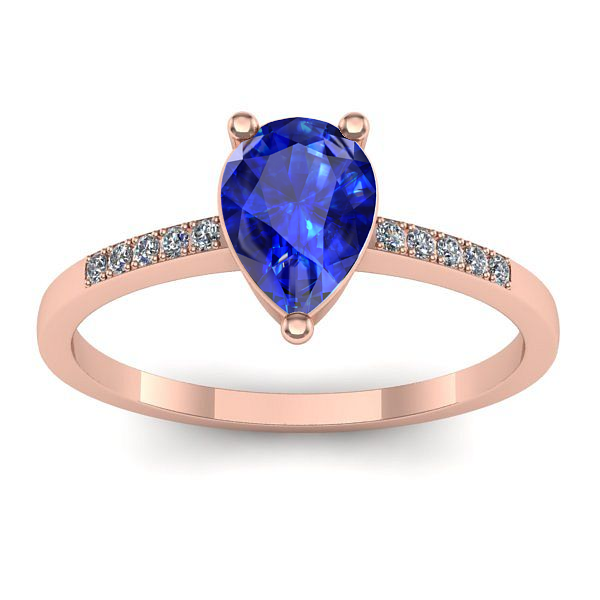 Inel de logodna cu safir lacrima