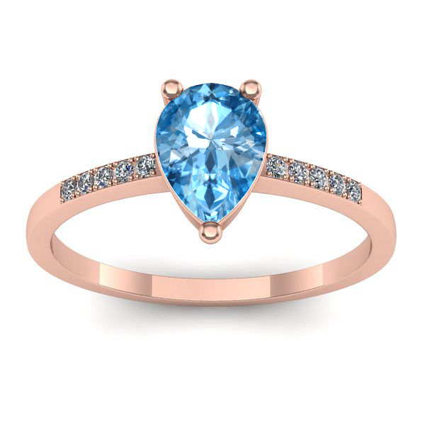 Inel cu topaz blue lacrima