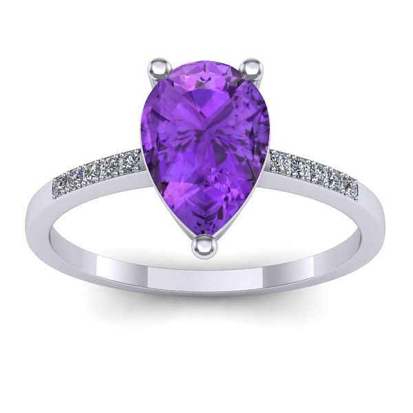 Inel logodna cu ametist lacrima