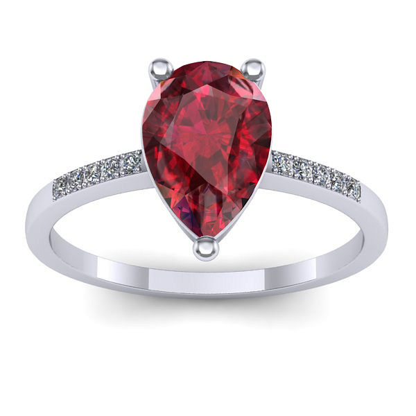 Inel cu rubin lacrima