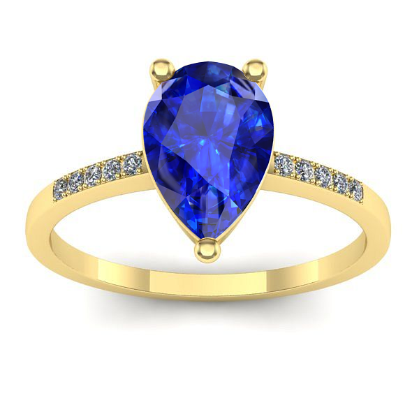 Inel cu safir lacrima