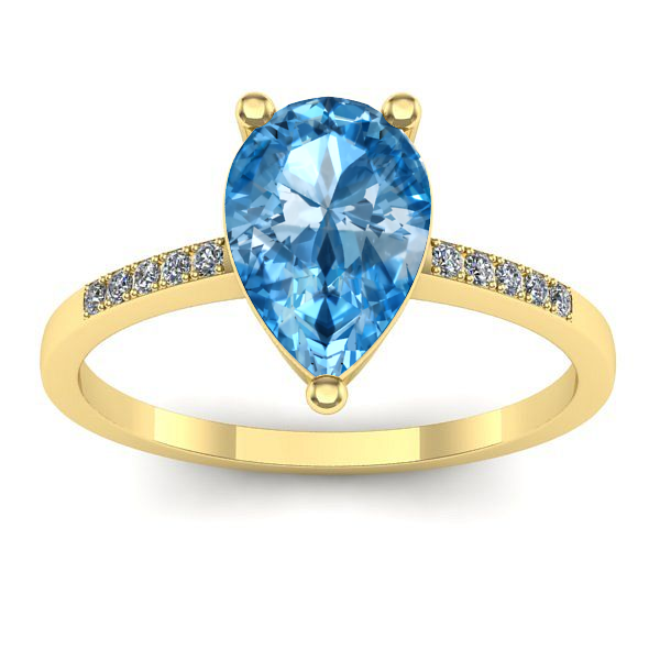 Inel de logodna cu topaz blue lacrima