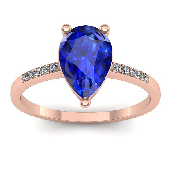 Inel de logodna cu safir lacrima