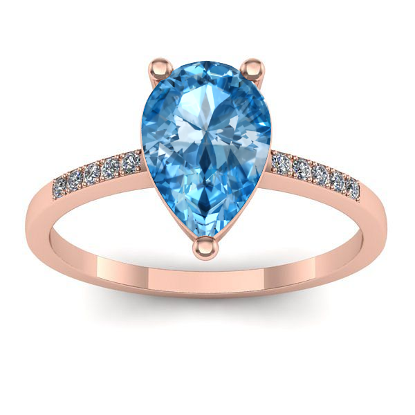 Inel cu topaz blue lacrima