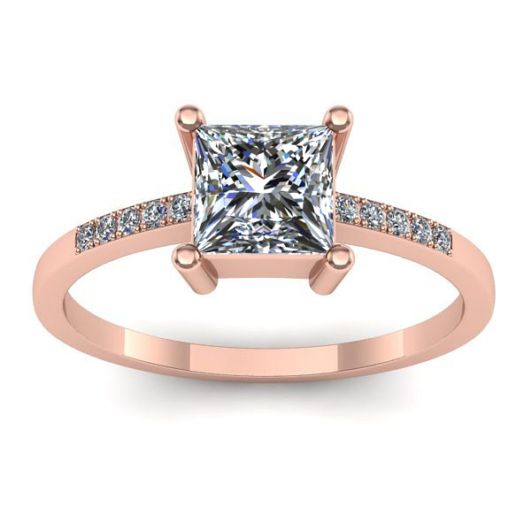 Inel de logodna cu diamant de laborator patrat