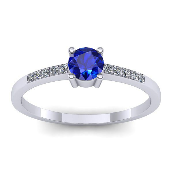 Inel cu safir rotund