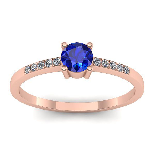 Inel cu safir rotund