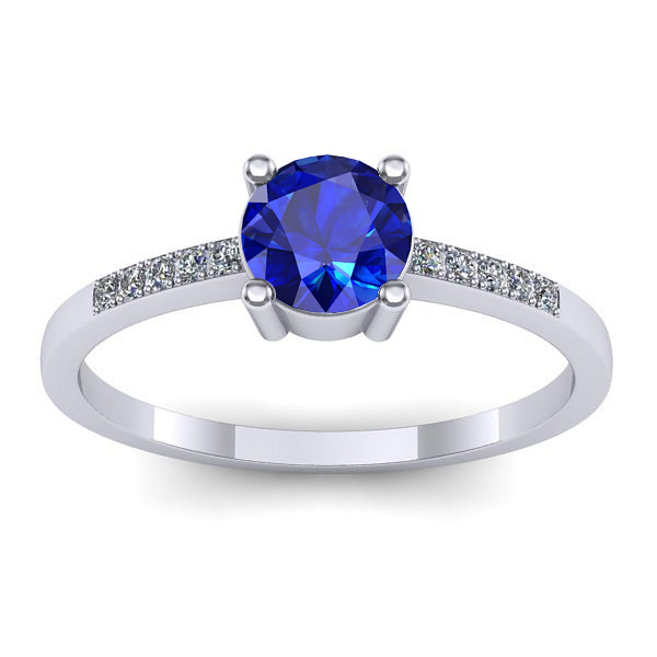 Inel cu safir rotund