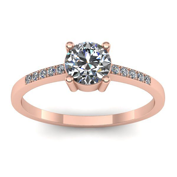 Inel de logodna cu safir alb rotund