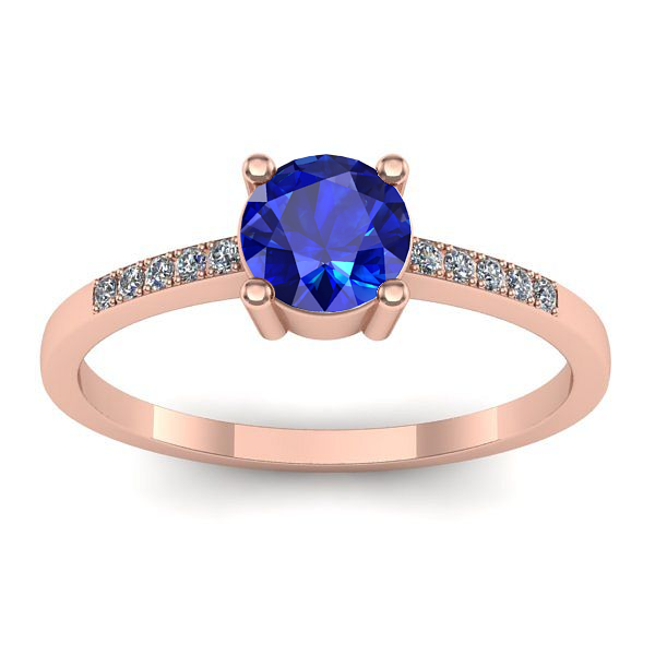Inel de logodna cu safir rotund