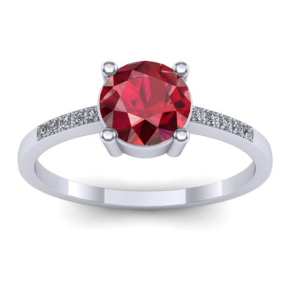 Inel cu rubin rotund