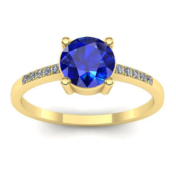 Inel cu safir rotund