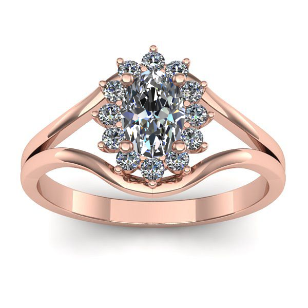 Inel cu safir alb oval