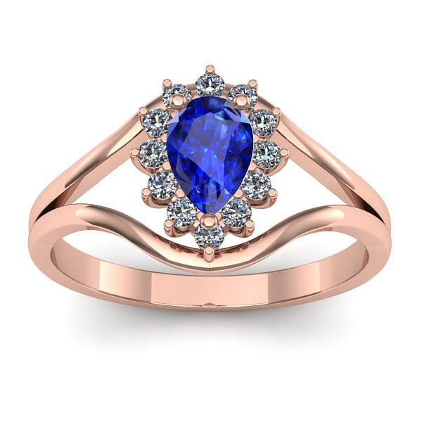 Inel de logodna cu safir lacrima