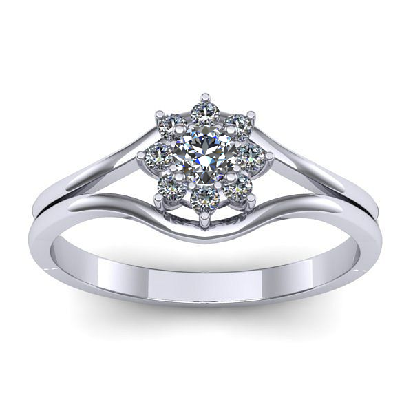 Inel de logodna cu diamant rotund