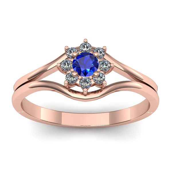 Inel cu safir rotund