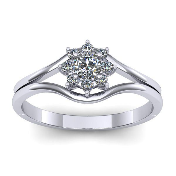 Inel cu diamant rotund