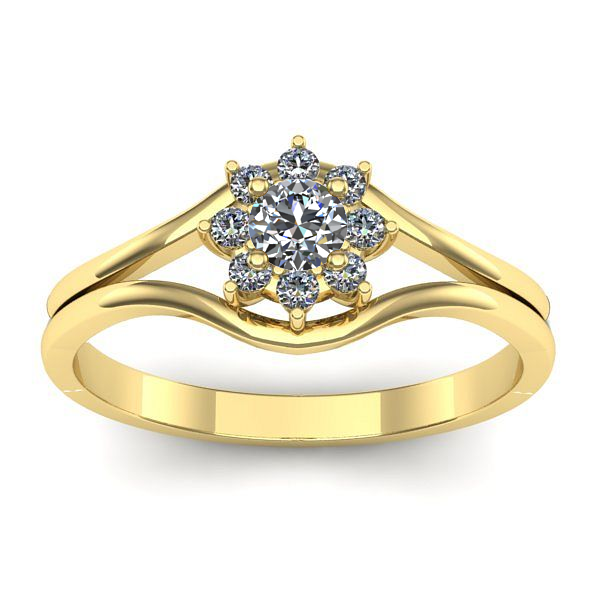 Inel de logodna cu diamant rotund