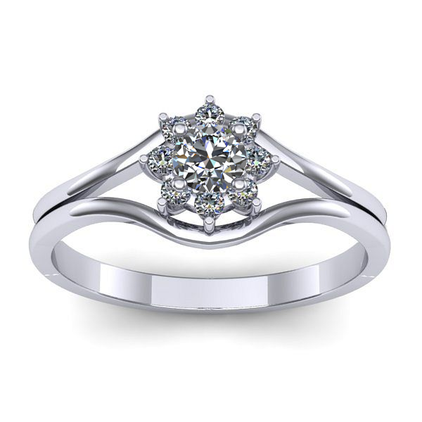 Inel de logodna cu diamant rotund
