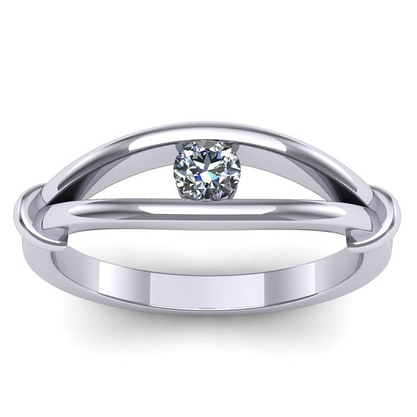 Inel cu diamant rotund