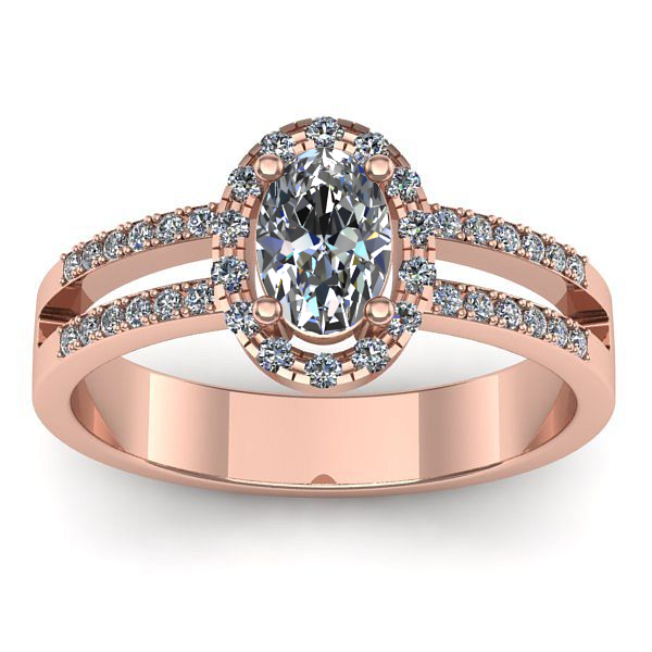 Inel cu safir alb oval