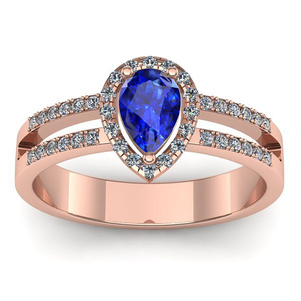 Inel de logodna cu safir lacrima