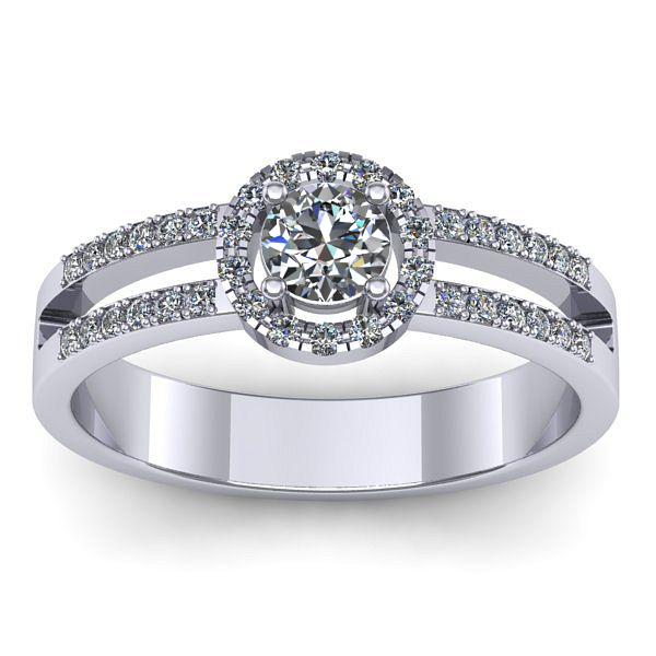 Inel de logodna cu diamant rotund