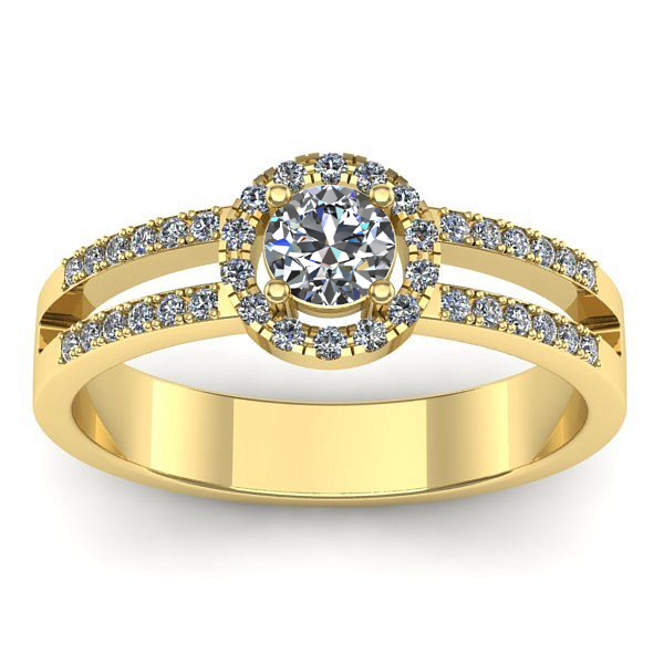 Inel de logodna cu diamant rotund