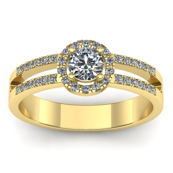 Inel de logodna cu diamant rotund