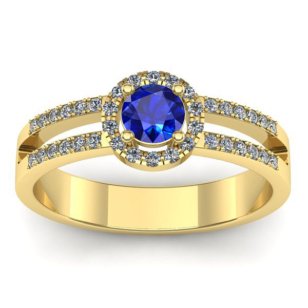 Inel cu safir rotund