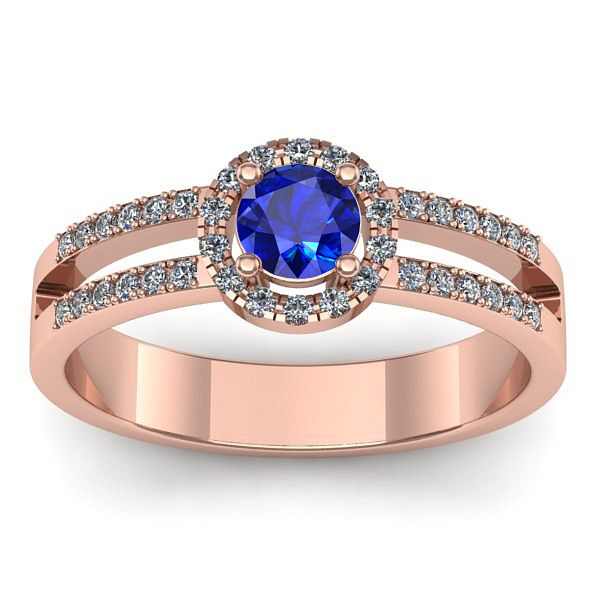 Inel cu safir rotund