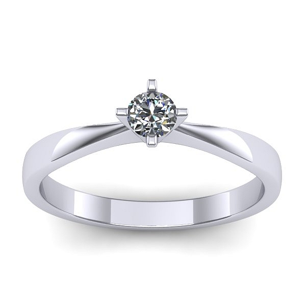 Inel de logodna cu diamant rotund