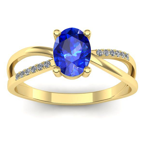 Inel cu safir oval