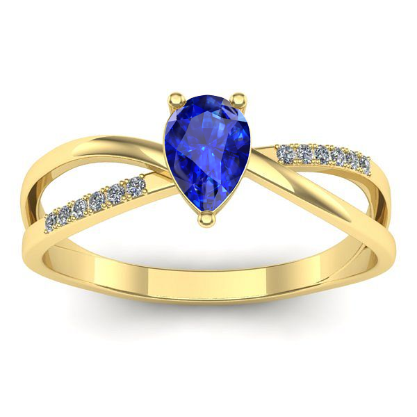 Inel de logodna cu safir lacrima