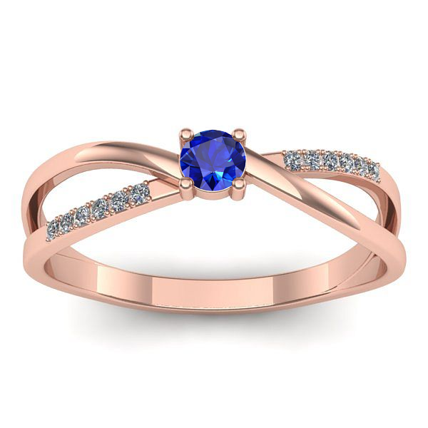 Inel cu safir rotund