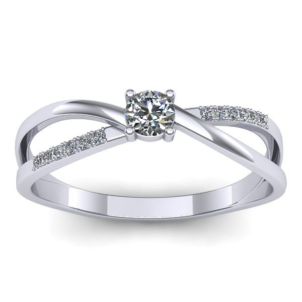 Inel cu diamant rotund