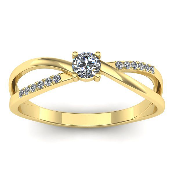 Inel de logodna cu diamant rotund