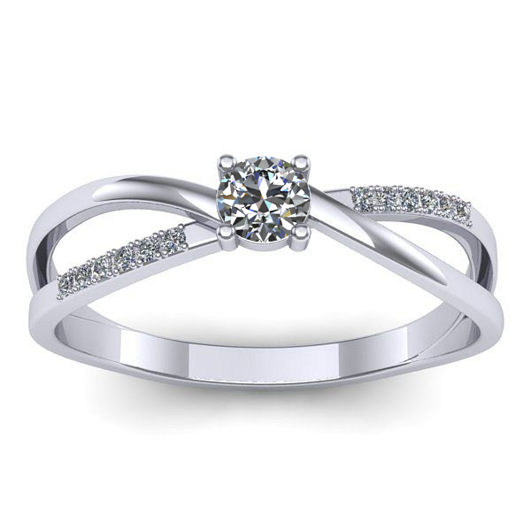 Inel logodna cu diamant rotund