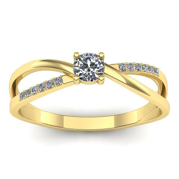 Inel logodna cu diamant rotund