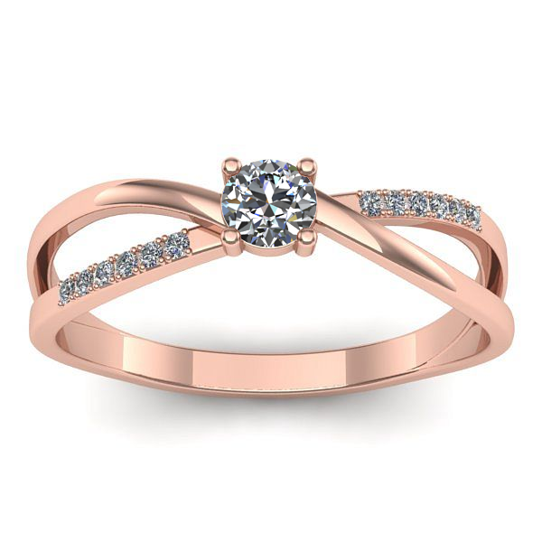 Inel logodna cu diamant rotund